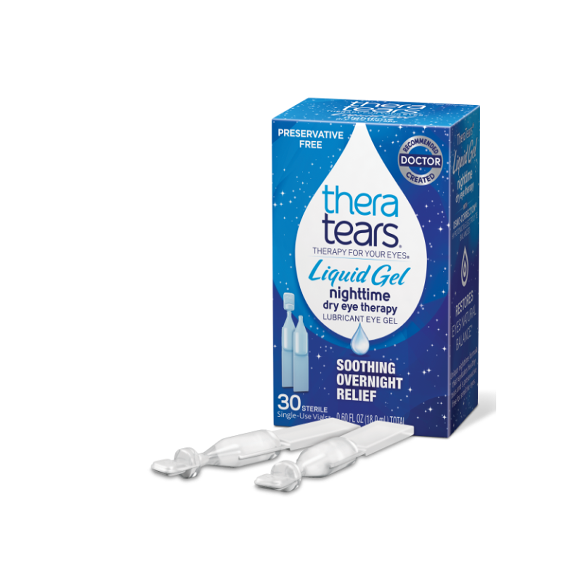TheraTears Liquid Gel Nighttime Dry Eye Therapy Preservative Free Eye Drops 30/Box TheraTears Liquid Gel Nighttime Dry Eye Therapy Preservative Free Eye Drops 30/Box